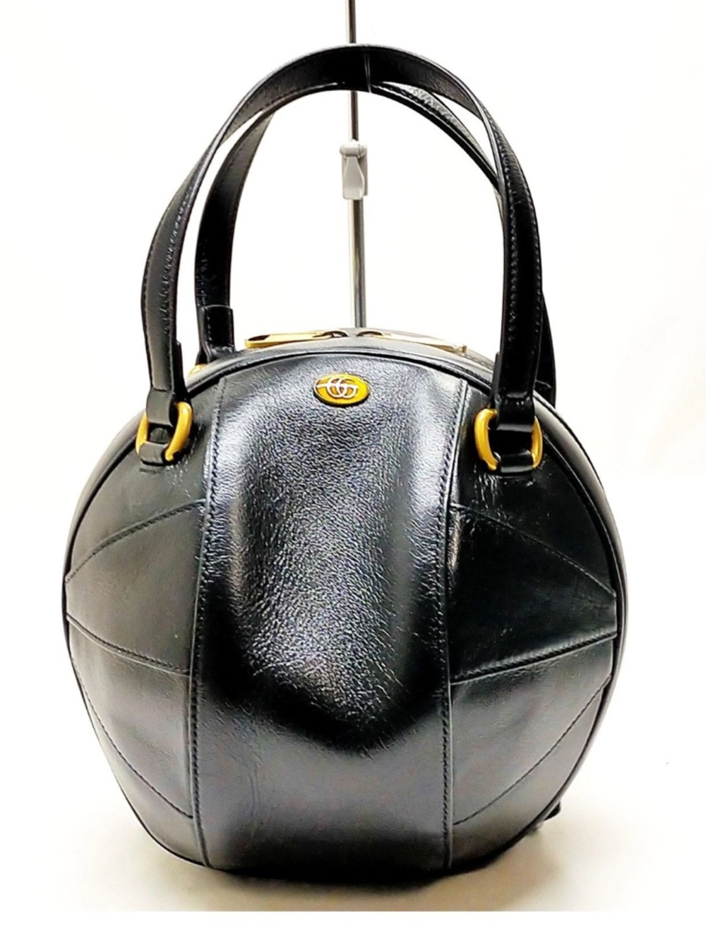 Gucci GG Black leather Tifosa Ball Bag - Picture 2 of 10